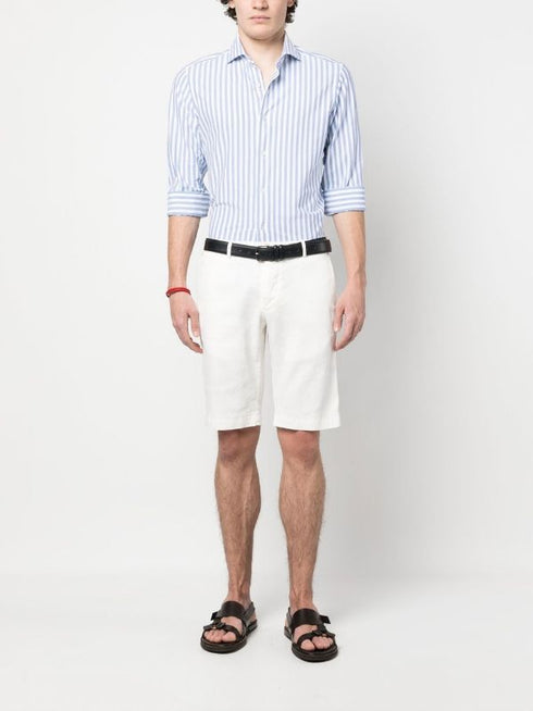 stripe-pattern long-sleeve shirt